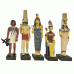 Ancient Egypt Egyptian God set of 11 magazines with figurines resin statue size 5" high (Nefertiti, Horus, Seth, Renenoutet, Atoum, Meresger, Anubis, Sopdou, Aton, Anty, Amemet)