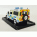 UK Police set of 3 magazines with metal models in scale 1:43 (Land Rover Series III 109 Police, Jaguar S-Type North Yorkshire Police, Land Rover Defender Norfolk Police) 