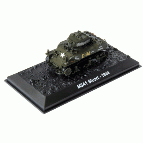 M5A1 Stuart - 1944 die-cast model 1:72