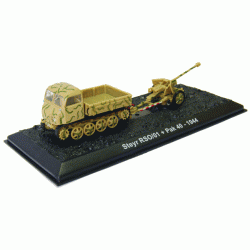 Steyr RSO/01 + PAK 40 -1944  crawling tractor with anti-tank gun die-cast Model 1:72 